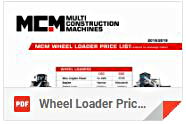 Wheel Loader Pricelist